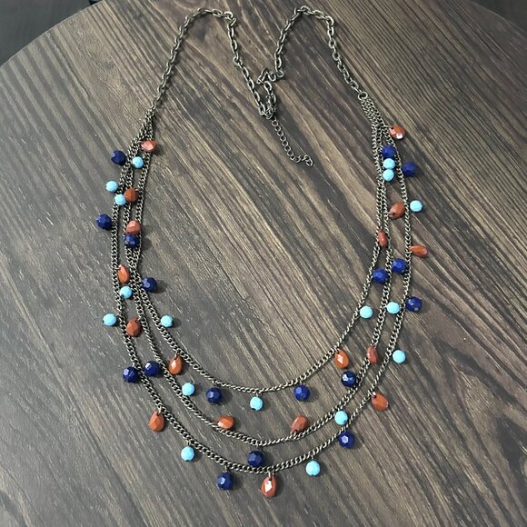 3 Tier Layered Chain Bead Necklace ASO Alex Russo / Selena Gomez - Picture 4 of 9